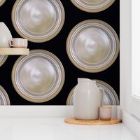   70s - 80s Black   Roundel Wallpaper style 1