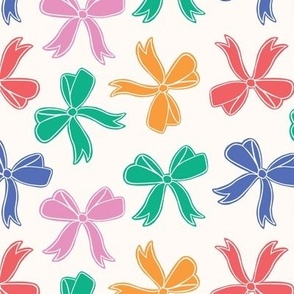 Cute Rainbow Bows Fabric Home Decor Wallpaper