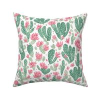 Pink Cactus Flower Pattern