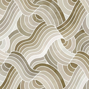 Stone Textured Linework Swells - Soft Brown  - Large Scale 