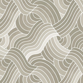 Ocean Swell Linework - Neutral Beige 