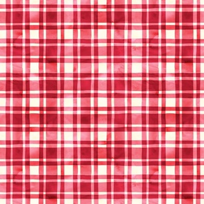 Perfect Picnic Plaid - Red Watercolor