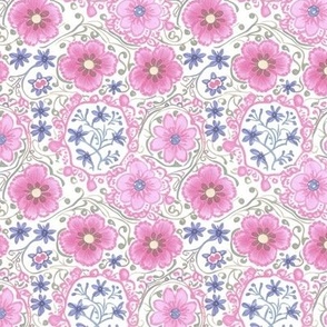 Mexican Pink Flower Pattern