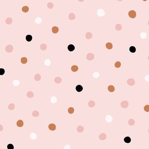 Boho Halloween dots on muted pink | medium