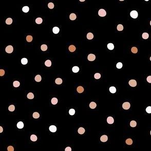 Boho Halloween dots on black | medium
