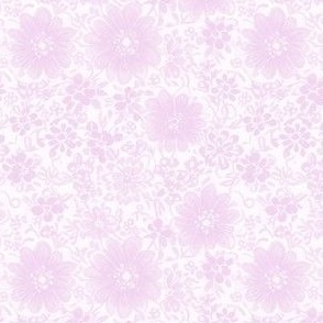 Subtle Pink Floral - Pink and White Flower Pattern