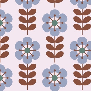 Geometric flowers - Off white background