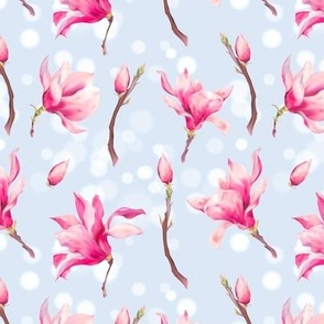 Realistic Magnolia Flowers