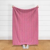 Feather Chevron Hot Pink