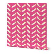 Feather Chevron Hot Pink