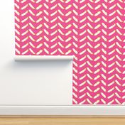 Feather Chevron Hot Pink