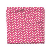 Feather Chevron Hot Pink