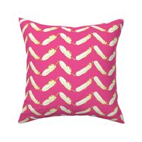 Feather Chevron Hot Pink