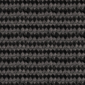 Rustic Stitched Diamond Weave - Black and Gray - Large