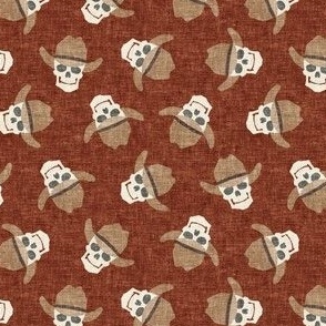 (small scale) Cowboy Skulls - rust tossed - LAD24