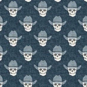 (small scale) Cowboy Skulls - dark blue - LAD24
