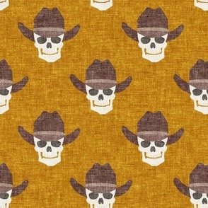 Cowboy Skulls - mustard - LAD24