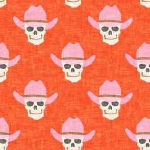 Cowboy Skulls - orange - LAD24