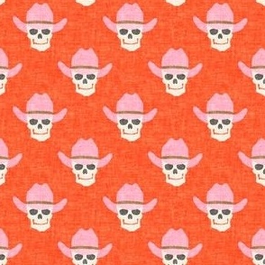 (small scale) Cowboy Skulls - orange - LAD24