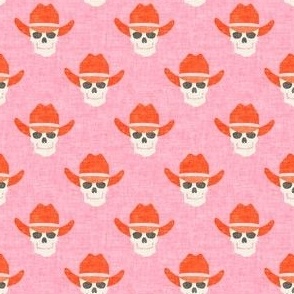 (small scale) Cowboy Skulls - pink - LAD24