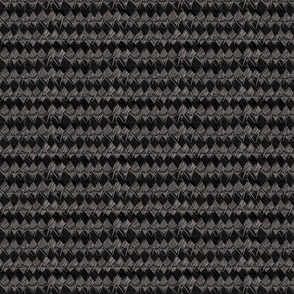 Rustic Stitched Diamond Weave - Black and Gray - Medium
