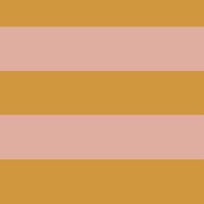 Bold Stripe Horizontal - Gold and Pink