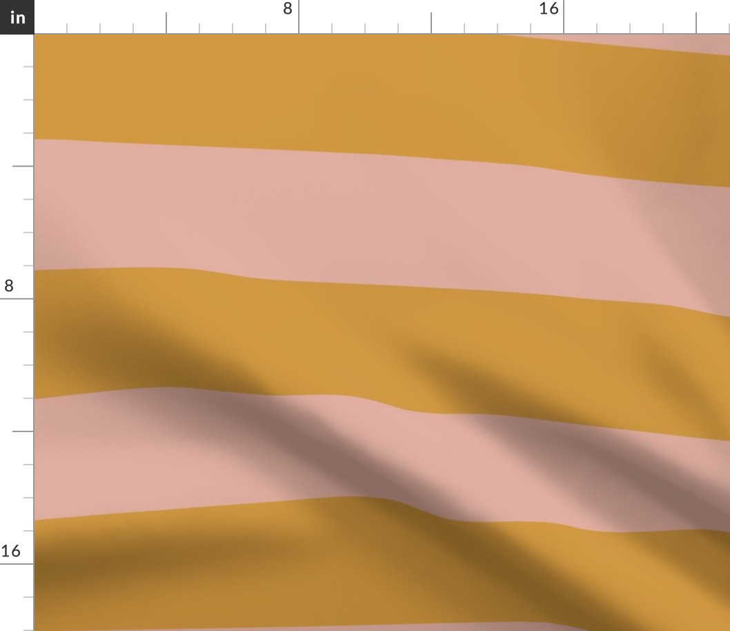 Bold Stripe Horizontal - Gold and Pink