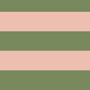 Bold Stripe Horizontal - Pink and Green