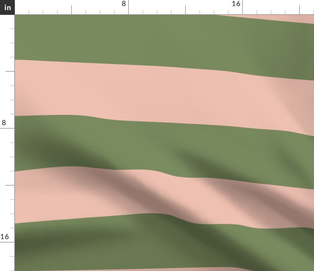 Bold Stripe Horizontal - Pink and Green