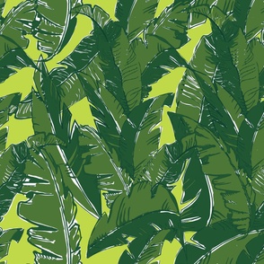 Leaves Bananique in Neon Lime Green