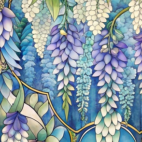 Art Nouveau Wisteria Blossoms