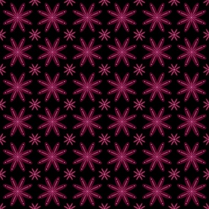 Pink & Black Geometric Floral
