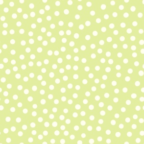 Jumbo | Pale Lime Green withWhite Dots Scattered