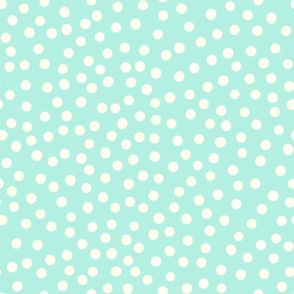 Jumbo | Teal with White Dots Scattered
