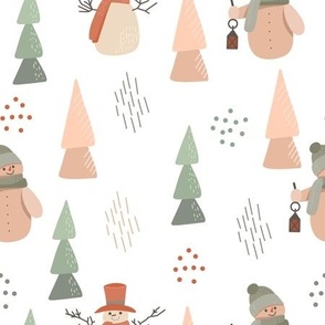 Snowmen and Christmas trees 