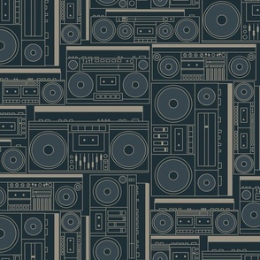Boomboxes - large - midnight blue