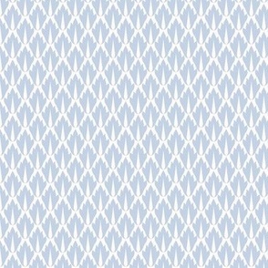 Ines Leaf Grille: Chambray Blue Leaf Scallop, Small Scale Blue Botanical