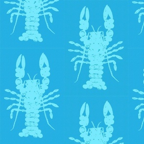 Big Sandy Crawdad Quilled Paper halftone blue