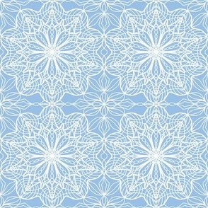 lace illusion white on blue