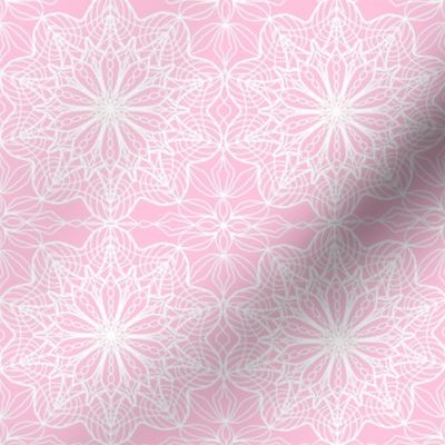 lace illusion white on pink