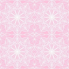 lace illusion white on pink