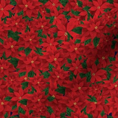 Poinsettia Flower Medium Size Red Maroon Floral