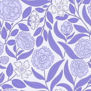 Spring Wildflowers + Vines - Violet Purple