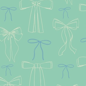 Darling Bows - Mint & Blue - Large Scale