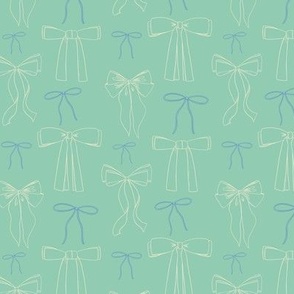 Darling Bows - Mint & Blue - Small Scale