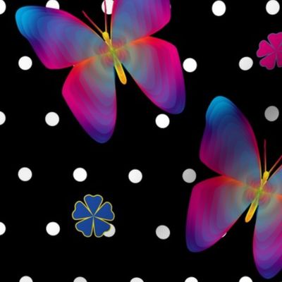 Butterfly Glow Polka Large