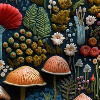 Bigger Mushroom Forest Embroidery Look