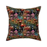Smaller Colorful Mushroom Forest Embroidery Look
