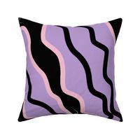 Abstract Black Purple Marble Boho Groovy Pattern