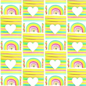 colorful rainbow love greetings _ design1 half-drop repeat